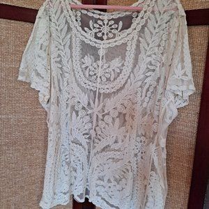 Cream lace tunic